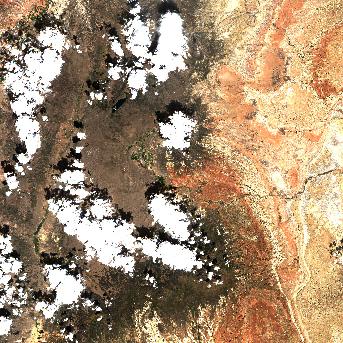 Sentinel-2 satellite image of the area on 8 Oct 2026, 15 days before this event