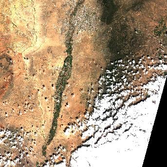 Sentinel-2 satellite image of the area on 2 Oct 2026, the same day, before the event was reported