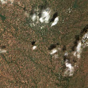 Sentinel-2 satellite image of the area on 12 Oct 2026, the day before this event
