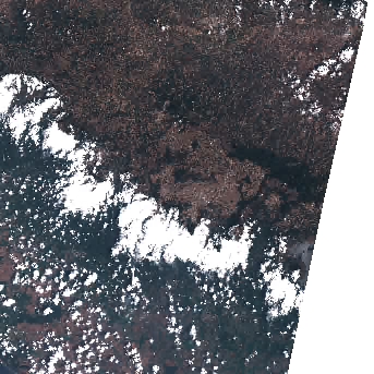 Sentinel-2 satellite image of the area on 18 Mar 2020, the day after this event