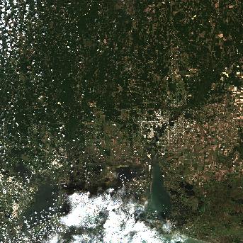 Sentinel-2 satellite image of the area on 14 Oct 2026, 4 days after this event