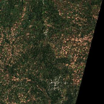 Sentinel-2 satellite image of the area on 2 Oct 2026, the same day, before the event was reported
