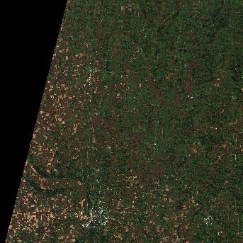 Sentinel-2 satellite image of the area on 2 Oct 2026, the same day, before the event was reported