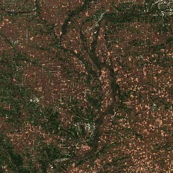 Sentinel-2 satellite image of the area on 6 Oct 2026, the day before this event