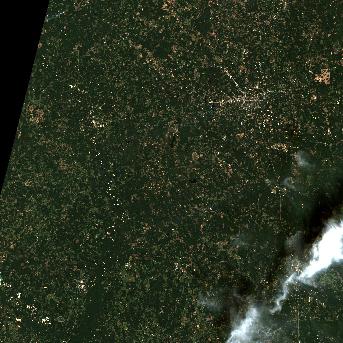 Sentinel-2 satellite image of the area on 8 Oct 2026, the day before this event
