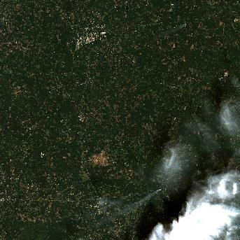 Sentinel-2 satellite image of the area on 8 Oct 2026, the day before this event