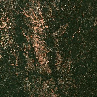Sentinel-2 satellite image of the area on 8 Oct 2026, the day before this event