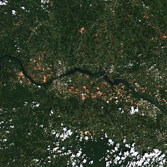 Sentinel-2 satellite image of the area on 29 Aug 2026, 10 days before this event