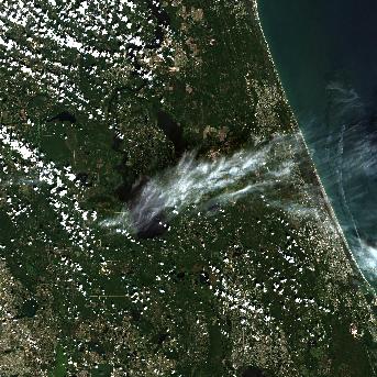 Sentinel-2 satellite image of the area on 1 Oct 2026, 2 days before this event