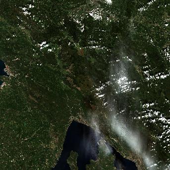 Sentinel-2 satellite image of the area on 13 Oct 2026, 5 days after this event