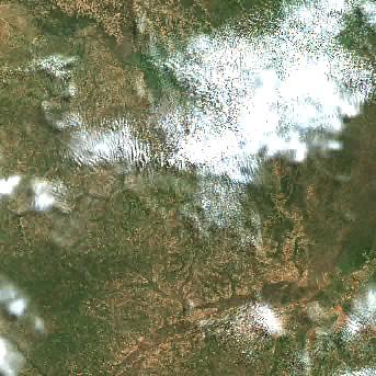 Sentinel-2 satellite image of the area on 21 Jun 2026, the same day, after the event was reported