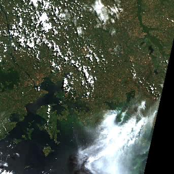 Sentinel-2 satellite image of the area on 30 May 2026, 9 days after this event
