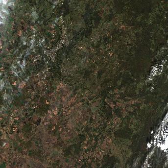 Sentinel-2 satellite image of the area on 1 Oct 2026, the day before this event