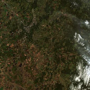 Sentinel-2 satellite image of the area on 6 Oct 2026, 4 days after this event