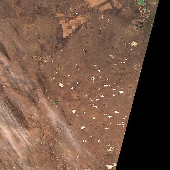 Sentinel-2 satellite image of the area on 15 Oct 2026, the same day, before the event was reported