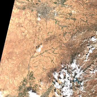 Sentinel-2 satellite image of the area on 7 Sep 2026, the same day, before the event was reported