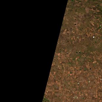 Sentinel-2 satellite image of the area on 1 Oct 2026, the same day, before the event was reported