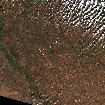 Sentinel-2 satellite image of the area on 27 Sep 2026, the same day, before the event was reported