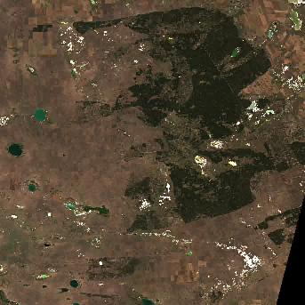 Sentinel-2 satellite image of the area on 11 Sep 2026, the day before this event