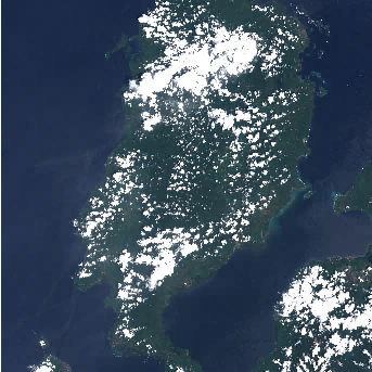 Sentinel-2 satellite image of the area on 17 Oct 2023, 21 days before this event