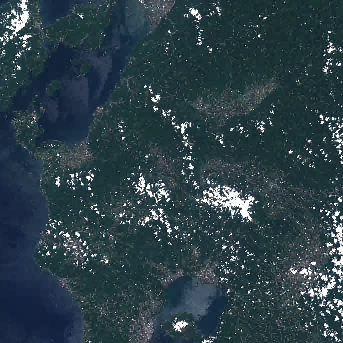 Sentinel-2 satellite image of the area on 30 Jun 2022, 3 days after this event
