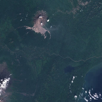 Sentinel-2 satellite image of the area on 11 Aug 2024, 6 days before this event